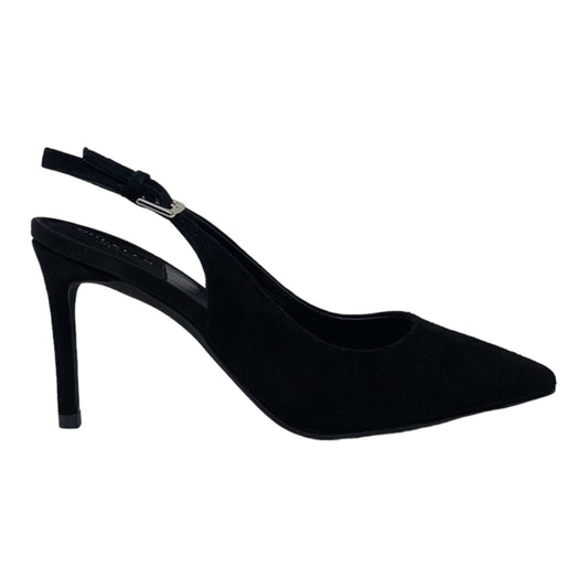 BUCKLES New York | NIKKI SLING | BLACK SUEDE