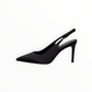 BUCKLES New York | NIKKI SLING | BLACK SATIN