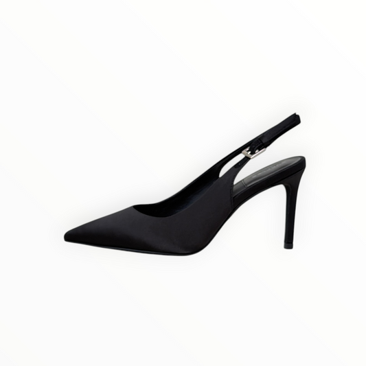 BUCKLES New York | NIKKI SLING | BLACK SATIN