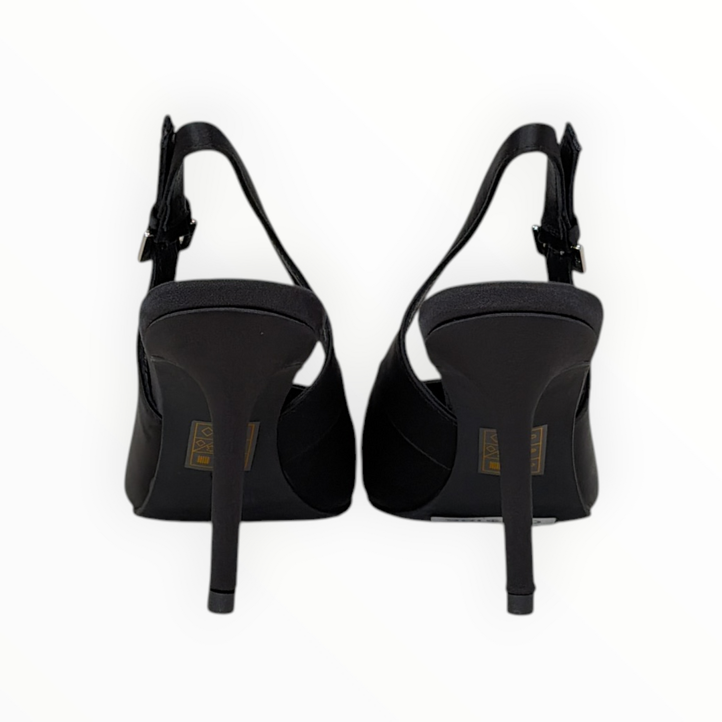 BUCKLES New York | NIKKI SLING | BLACK SATIN