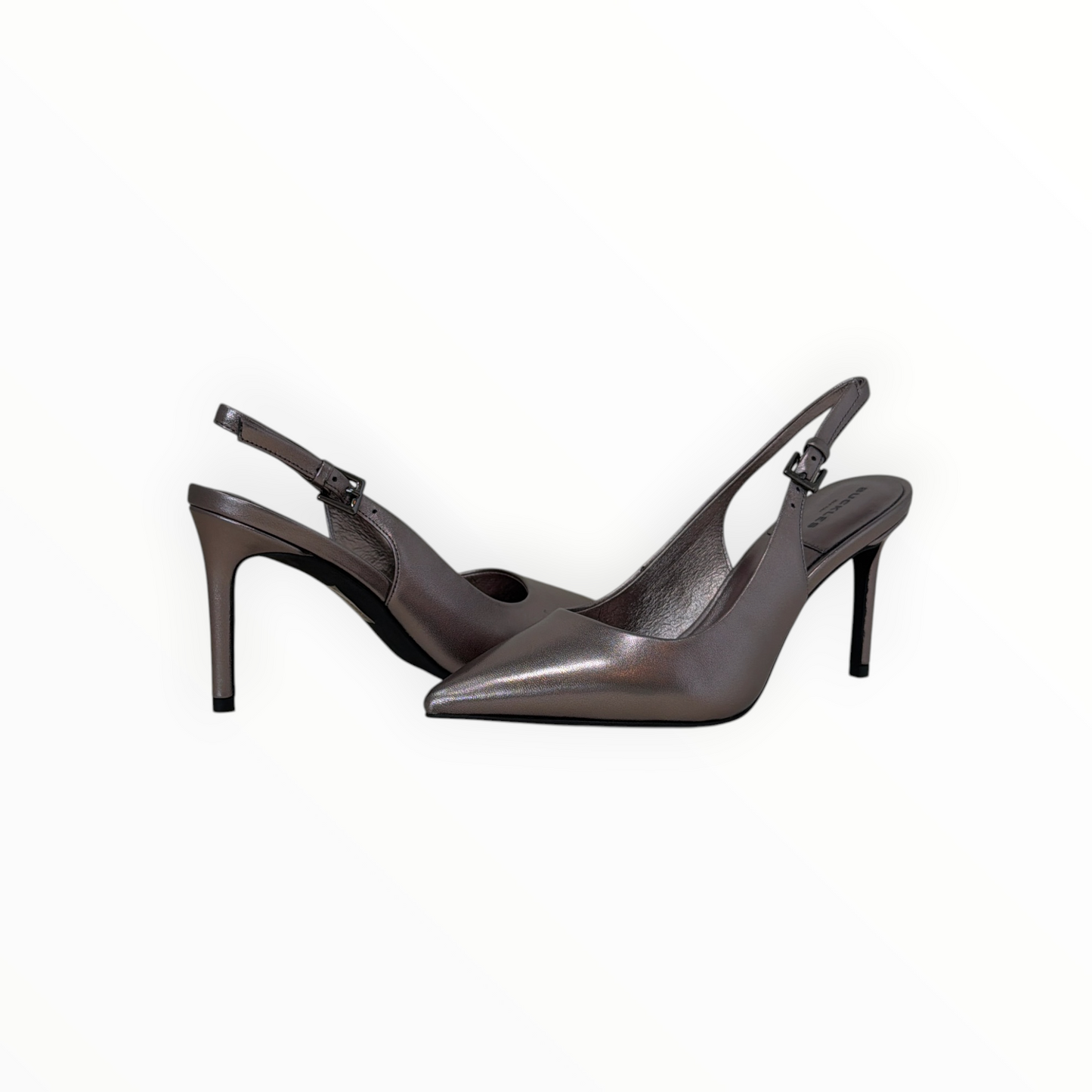 BUCKLES New York | NIKKI SLING | PEWTER LEATHER