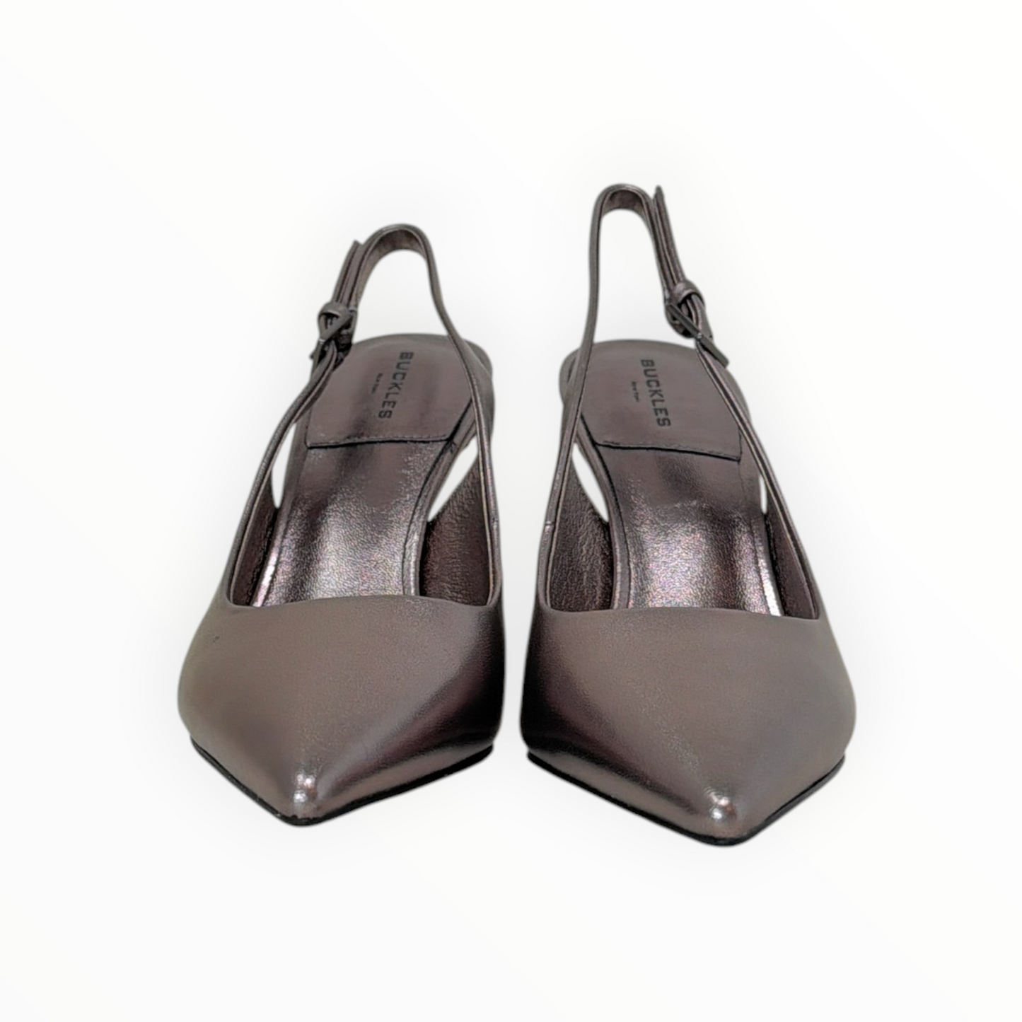 BUCKLES New York | NIKKI SLING | PEWTER LEATHER