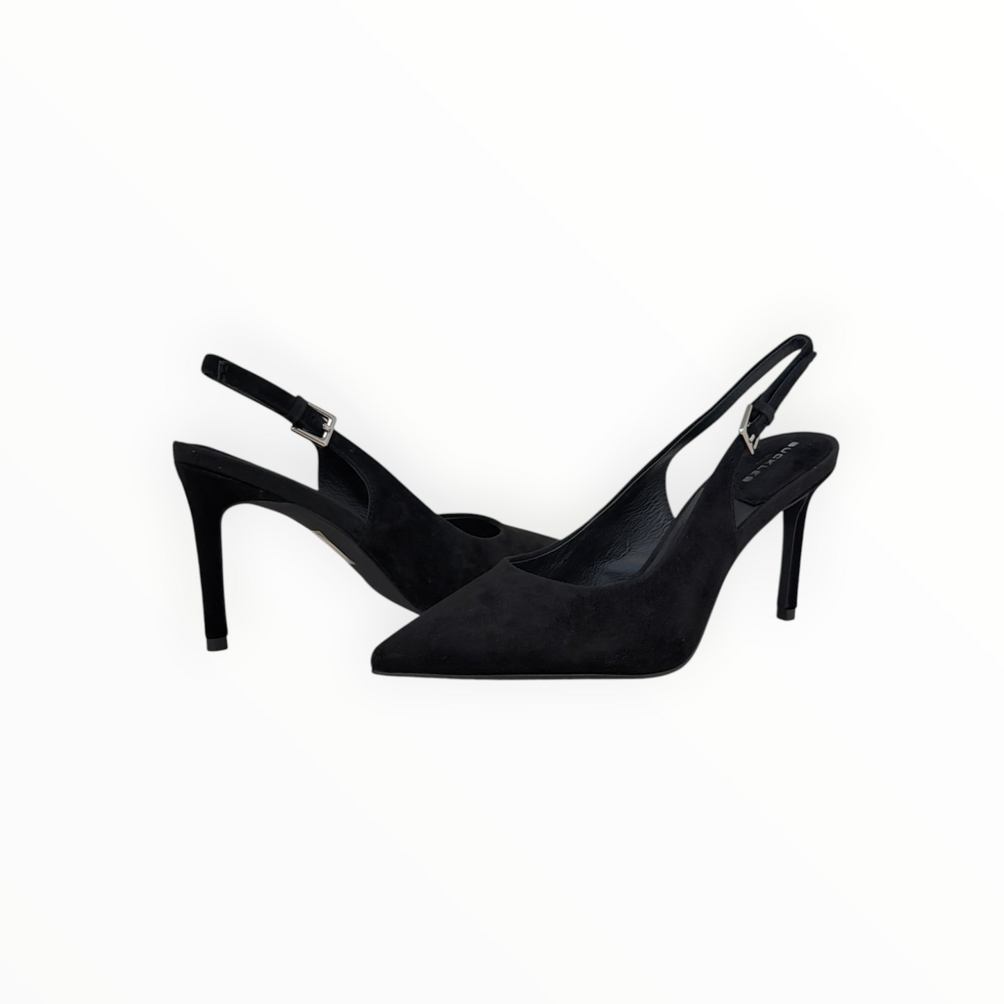 BUCKLES New York | NIKKI SLING | BLACK SUEDE