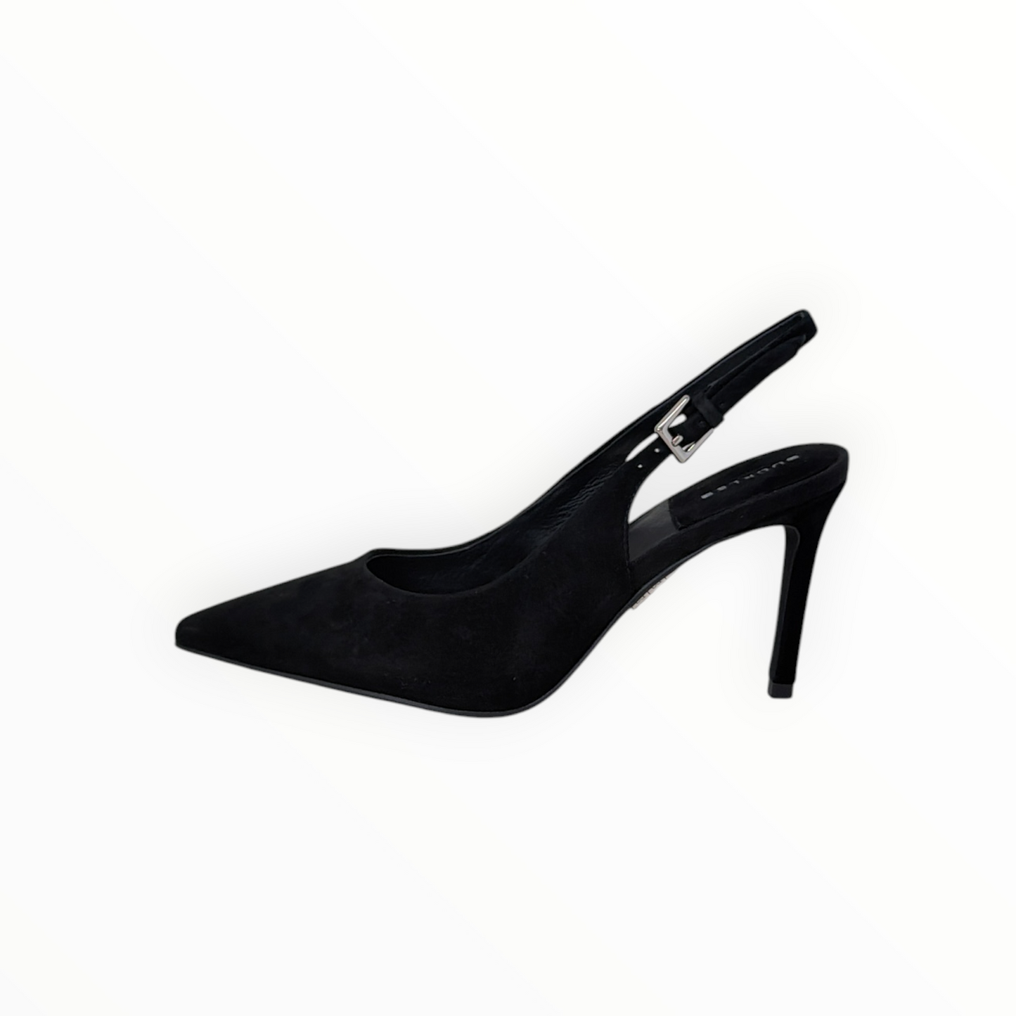 BUCKLES New York | NIKKI SLING | BLACK SUEDE