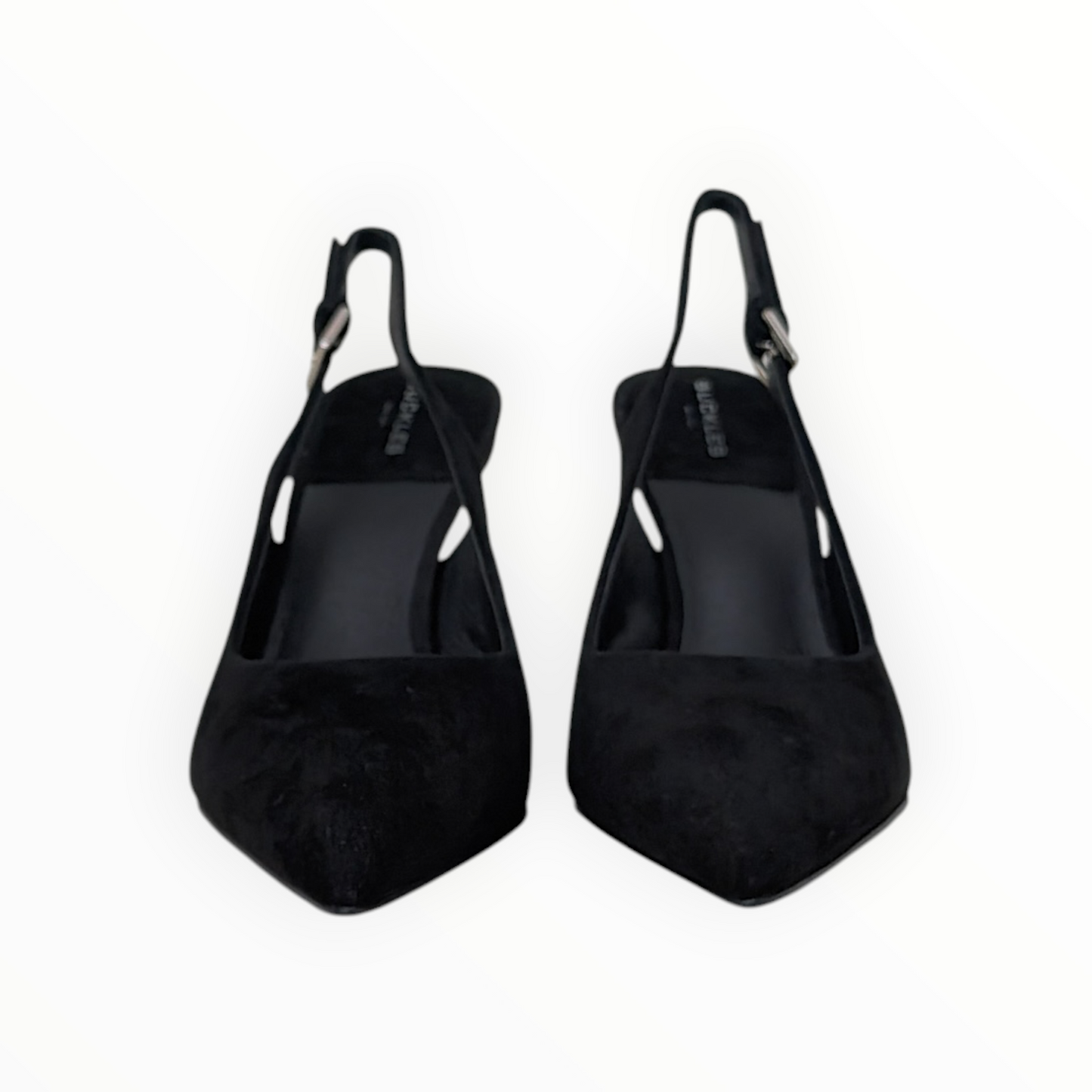 BUCKLES New York | NIKKI SLING | BLACK SUEDE