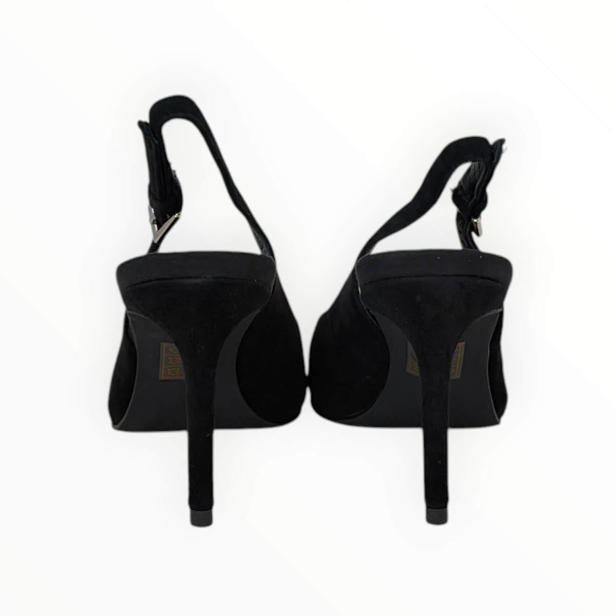 BUCKLES New York | NIKKI SLING | BLACK SUEDE