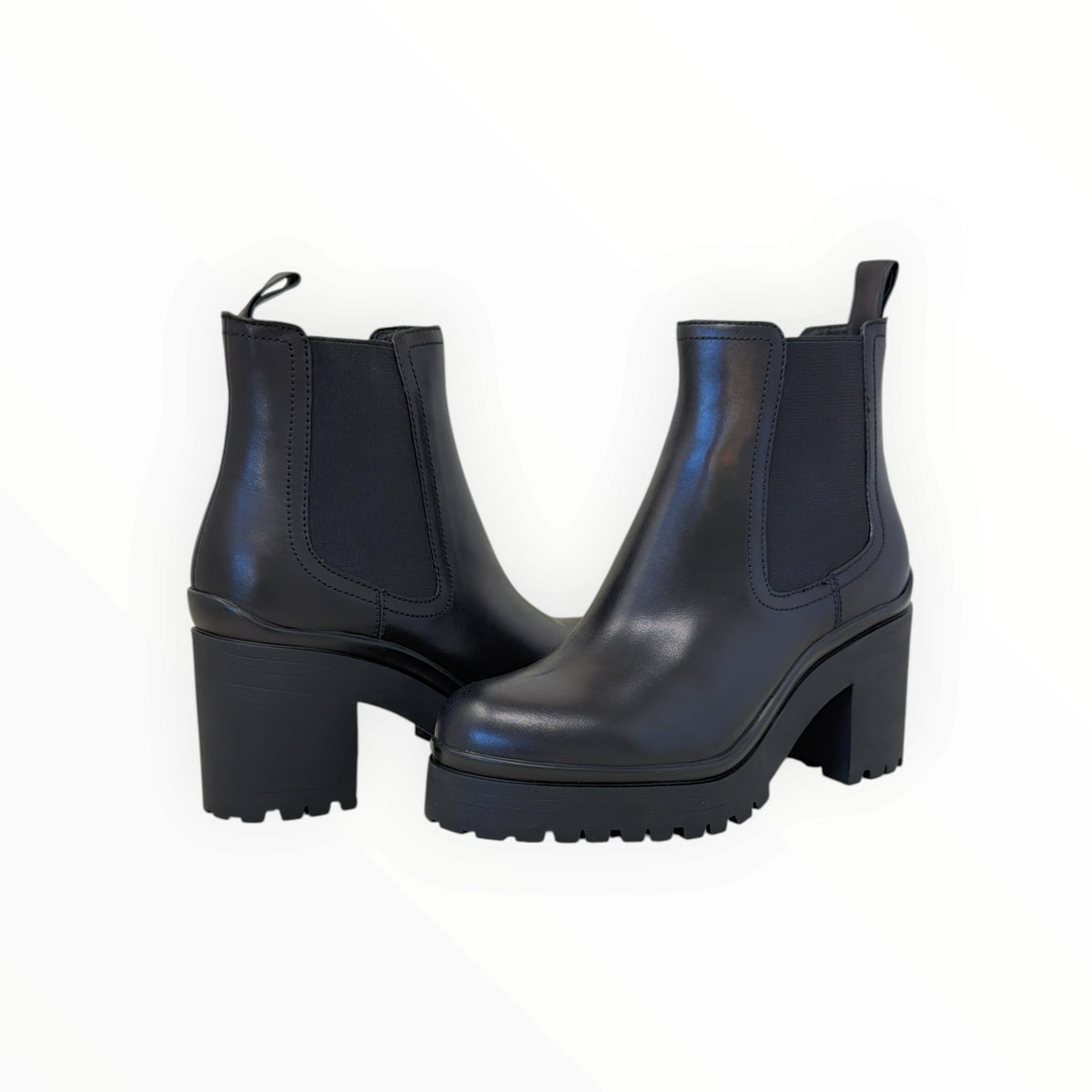 JEFFREY CAMPBELL | ESCO | BLACK LEATHER