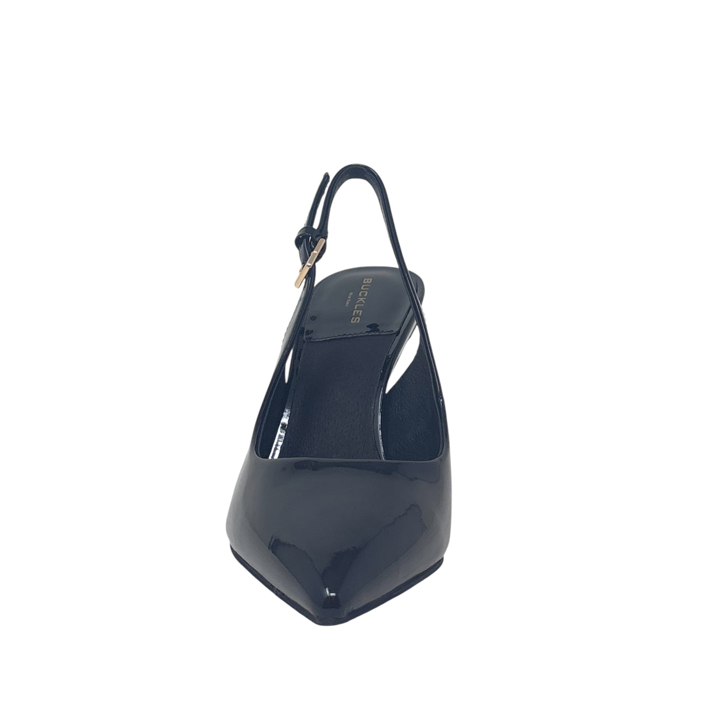 BUCKLES New York | NIKKI SLING | BLACK PATENT LEATHER