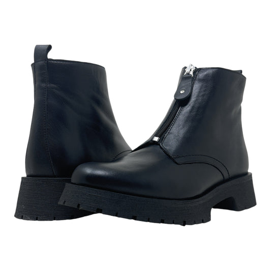 MENINA STEP | TZIPPY | BLACK LEATHER