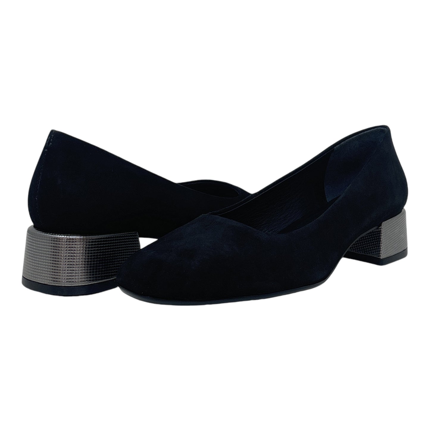 CAPELLI ROSSI | MIKA | BLACK SUEDE/PEWTER HEEL