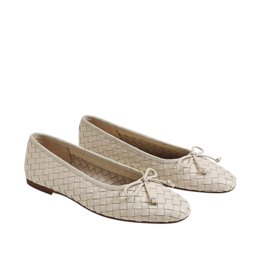 SAM EDELMAN | RUTH | IVORY WOVEN LEATHER