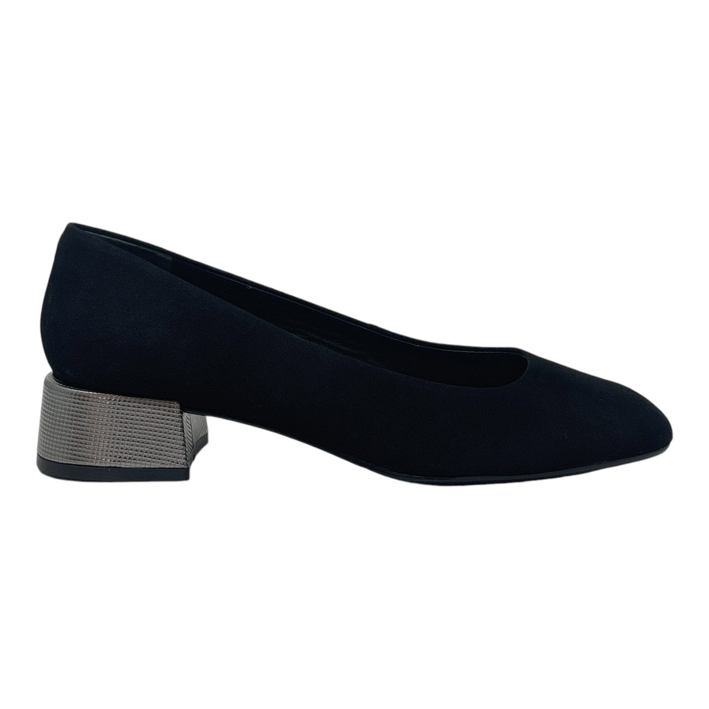 CAPELLI ROSSI | MIKA | BLACK SUEDE/PEWTER HEEL